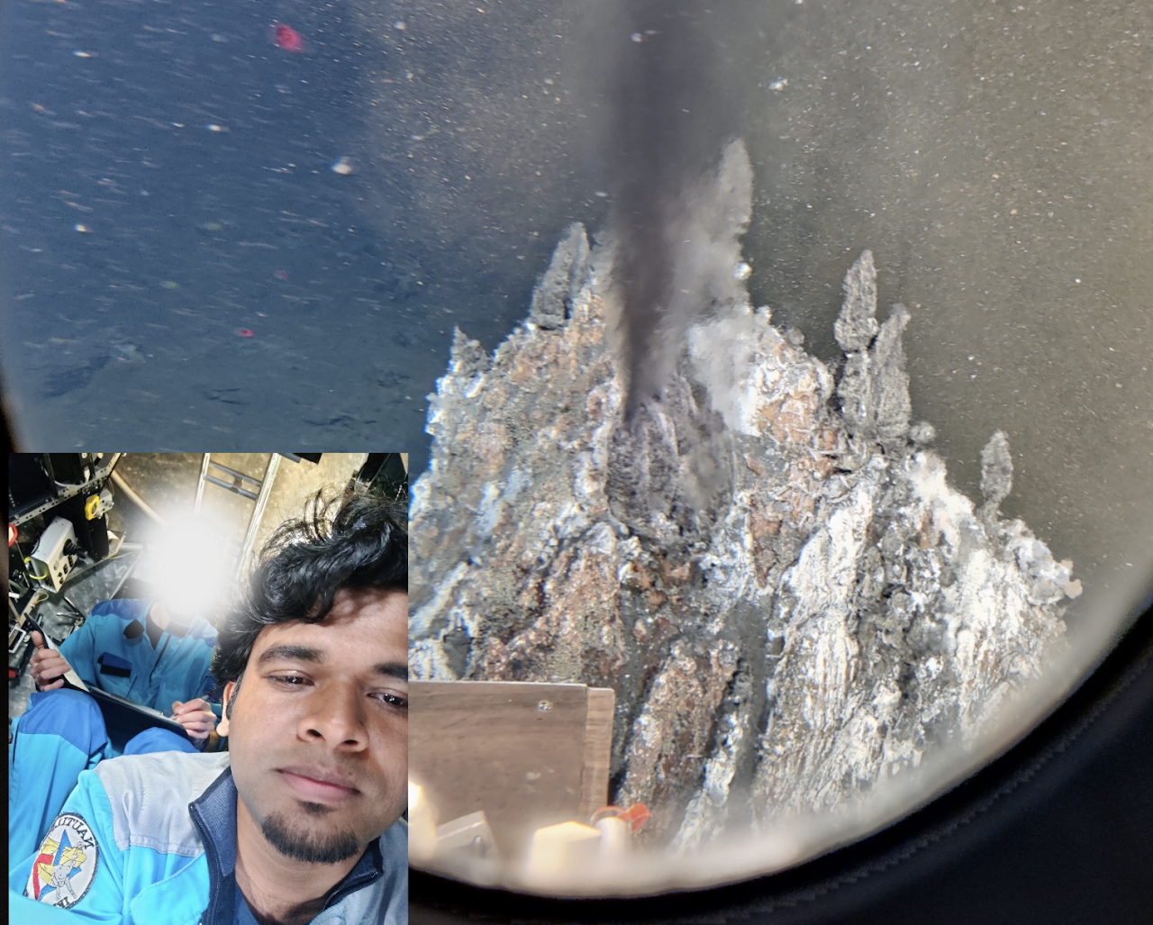 View of a hydrothermal chimney